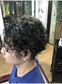 センターパートスパイラル
