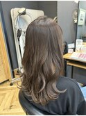 ラベンダーベージュ/前髪/こなれミディ