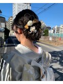 シンプルだけど華やか王道シニヨンのヘアアレンジ♪