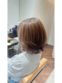 レイヤーボブ×ミルクティーベージュ