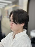 men'sメンズ髪質改善ブリーチなし黒染めブルーブラック/立川