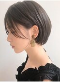 40代/50代/60代ひし形小顔ショートボブ絶壁解消白髪ぼかし
