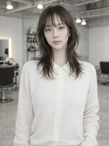 ノラ シブヤ(NORA)&nbsp;ワンホンレイヤーミディアムヘア顔まわりカットハッシュカット