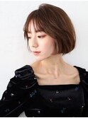 【大分市】柔らかブラウン×大人上品コンパクトボブ