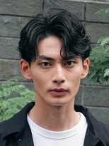 バイフィフス 原宿/表参道(by fifth)&nbsp;原宿ニュアンスパーマメンズカット大人センターパートスタイル