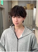 ナチュラルシースルーマッシュ(ショートネープ/ダウンパーマ)