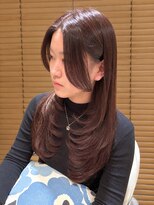 オーガニックエコ 川越(organic+eco)&nbsp;大人可愛いピンクラベンダーレイヤーカット×透明感