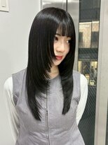 Valone Tokyo レイヤーカット/韓国ヘア/髪質改善【12/1NEW OPEN（予定）】&nbsp;ba13707_暗髪アッシュ顔周りロングレイヤー髪質改善韓国レイヤー