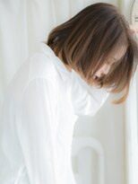 モッズヘア 越谷(mod's hair)&nbsp;くすみカラー艶カラーオンブレ前下がりボブ越谷20代30代40代a !