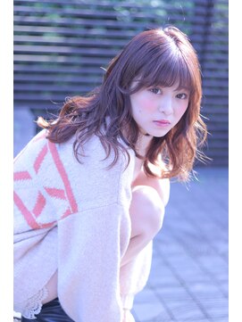 カシュカシュ(cache cache) cache cache★ピンクブラウンのゆるふわセミディ