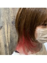 ヘアーメイク Y-21 久地店(HAIR MAKE Y-21) インナーピンクカラー