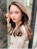 大人かわいいかきあげロングブラウンベージュ20代30代40代吉祥寺