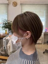 ラ メール ヘア デザイン(La mer HAIR DESIGN)&nbsp;ショートボブ×インナーピンク×ハイライトカラー