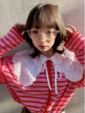 アクアオモテサンドウ(ACQUA omotesando) 小顔効果抜群♪ミディアムウルフヘア