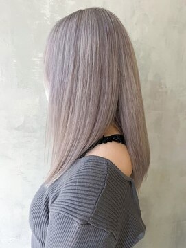 アルバム 渋谷パルコ(ALBUM) ホワイトシルバー_チェリーブラウンフェミニンロング_ba379521