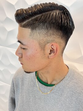 銀座マツナガ 浅草店 フェード/アイロンパーマ/メンズビジネス/アップバング/20代