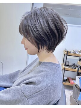 バンプ ギンザ(BUMP GINZA) 30代/40代・シルキーベージュデザインカラー斜めバング【中村】