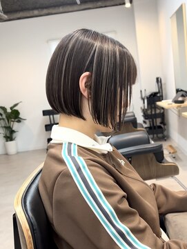 トト 船橋店(toto.) ピンクブラウン切りっぱなしボブ美髪くびれレイヤー小顔[西船橋]