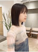 ミルクティーベージュぷつっとボブケアブリーチ 梅田