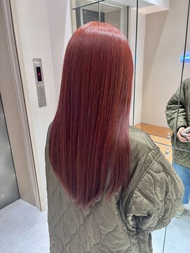 レーヴバイロンド 仙台(Reve by Lond) ブリーなし ダブルカラー ワインレッド 髪質改善 ワンホン 韓国