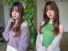 【人気No.1】カット+艶カラー+トリートメント+最新美容マイクロバブル￥6900