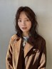 人気No.3【暗髪でも透明感引出す】カット+パーマ+[ダメージレス×ツヤ]カラー