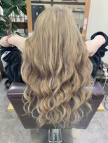 ガルボ ヘアー(garbo hair) プルエクステ 10代20代 ミルクティーベージュ エクステ ブリーチ