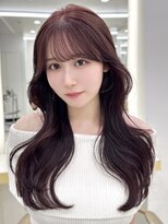 マウルルナ(MAEUL luna)&nbsp;韓国ヘア　レイヤーカット　ピンク　【MAEUL luna 桔川】