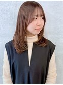 小顔見せ叶う、顔周りレイヤー×韓国風ミディアム