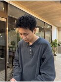 spiky short × pin perm