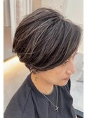 【白髪ぼかしハイライトカラー】