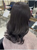 柔らかショコラブラウンカラーブリーチなし艶髪ロング