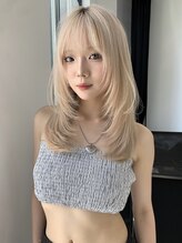 ランテルディ 渋谷(LANTERDIT) ★ミルクティー/ホワイトベージュ/レイヤー/韓国/ダブルカラー
