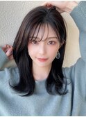 白髪もおしゃれに抜け感のあるこなれ大人暗髪スタイル【浦和】