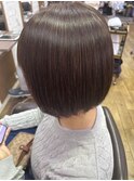 ツヤ感ナチュラルブラウン×まとまりボブ