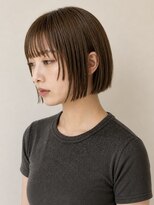 ノラ ギンザ(NORA GINZA) 【喜友名】ボブレイヤーボブ髪質改善ストレートパーマブラウン