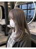 【透明感カラー】全体ブリーチ+カット+カラー+シルクトリートメント¥15,980