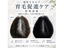 パーソナルの雰囲気(他店にはない特殊技術で、頭皮から未来の髪を変えるメニュー)