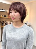 透明感ピンクベージュ×大人ショート【向】【Ato.明石】