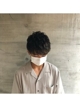 アッシュタカサキ(ash takasaki) ウェットショート☆ツーブロック×スパイラルパーマ