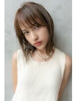 ケアリー 武蔵小杉(Carelly)&nbsp;ボブカーキグレージュ大人かわいいフェザーバングマッシュくびれ