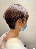 丸みショートボブ ＋ ハイライト