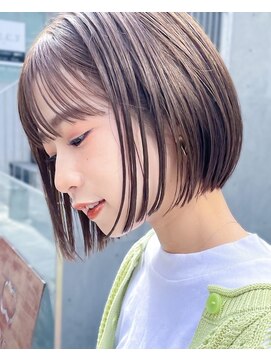 ガーデン オオタカノモリ(garden otakanomori) ニュアンスカラー×ヌーディーベージュ×コンパクトミニボブ