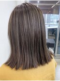 脱白髪染めハイライト白髪ぼかしリタッチハイトーンダブルカラー