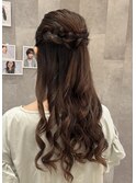 ヘアセット/セット/ヘアアレンジ/編み込み/成人式/結婚式/2次会