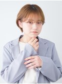 大人ショート/イヤリングカラー/シースルーバング/うるつや/新宿