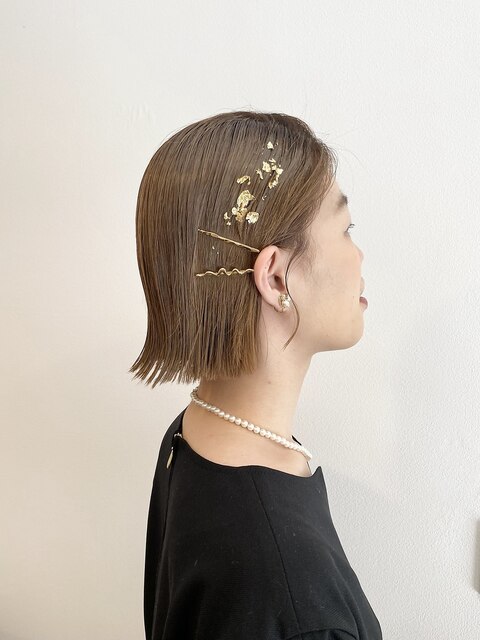 艶髪タイトボブヘアセット