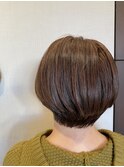 大人かわいい丸みあるショートボブ　30代40代50代
