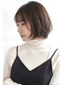 大人可愛い20代30代40代小顔ひし形ショートボブ丸み前下がり