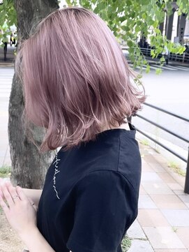 ジェプシー(JPCY) 切りっぱなしボブ/ホワイトピンク